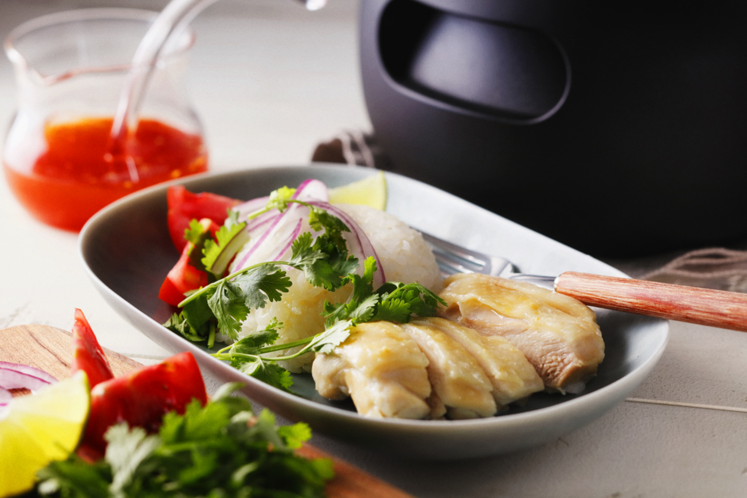 Khao Man Gai (Hainanese Chicken Rice)