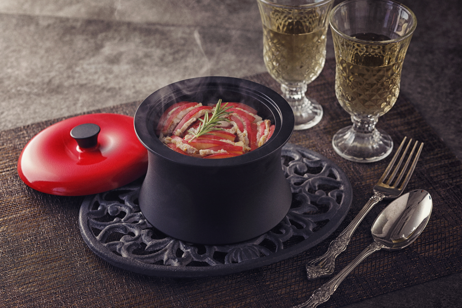 Mille-feuille of Apple and Pork