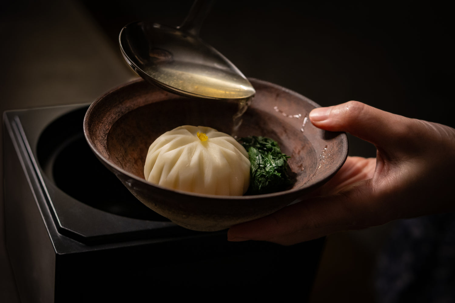 Simmered Turnips with Chrysanthemum Decoration