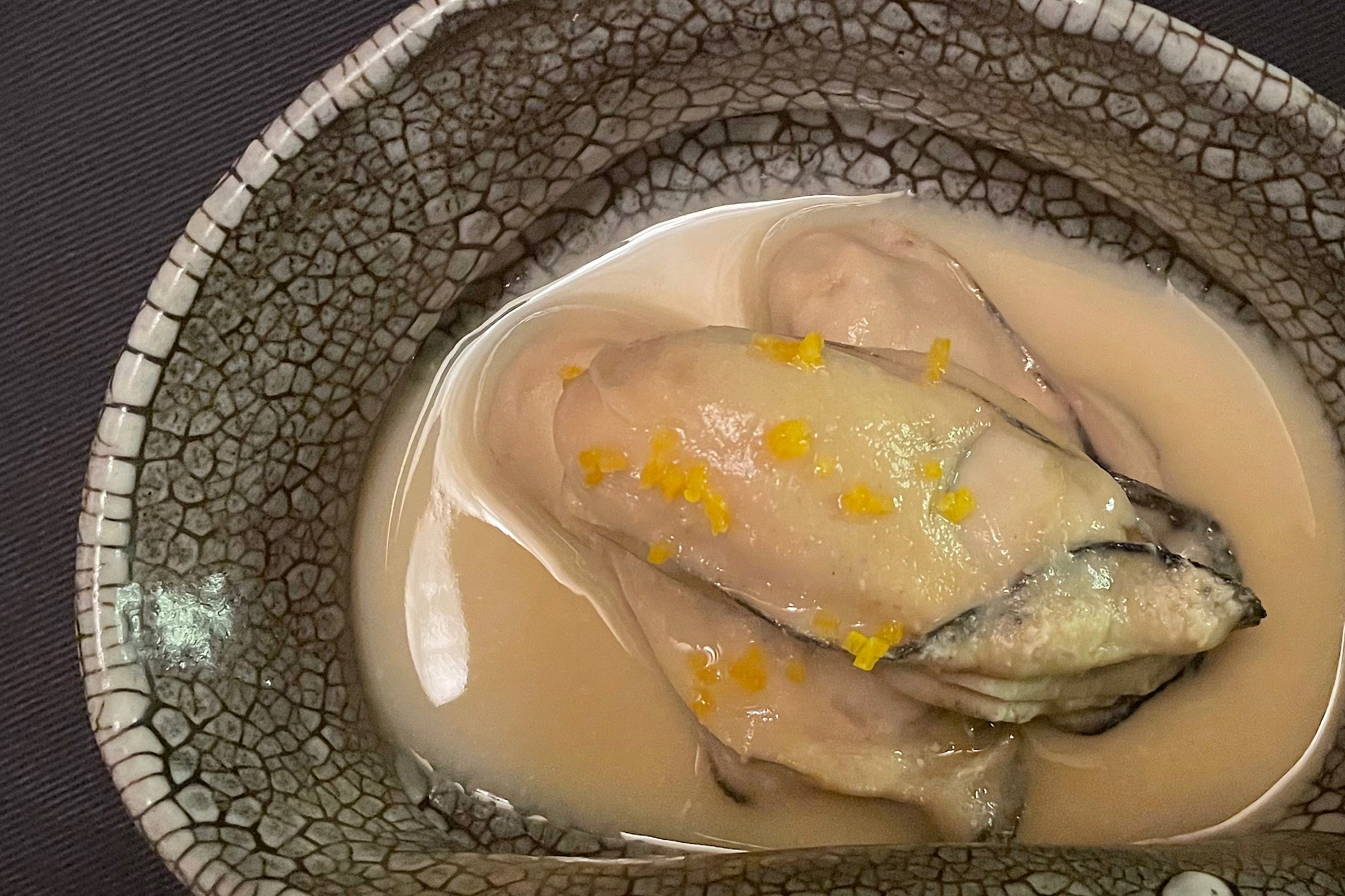 Simmered Oyster with White Miso