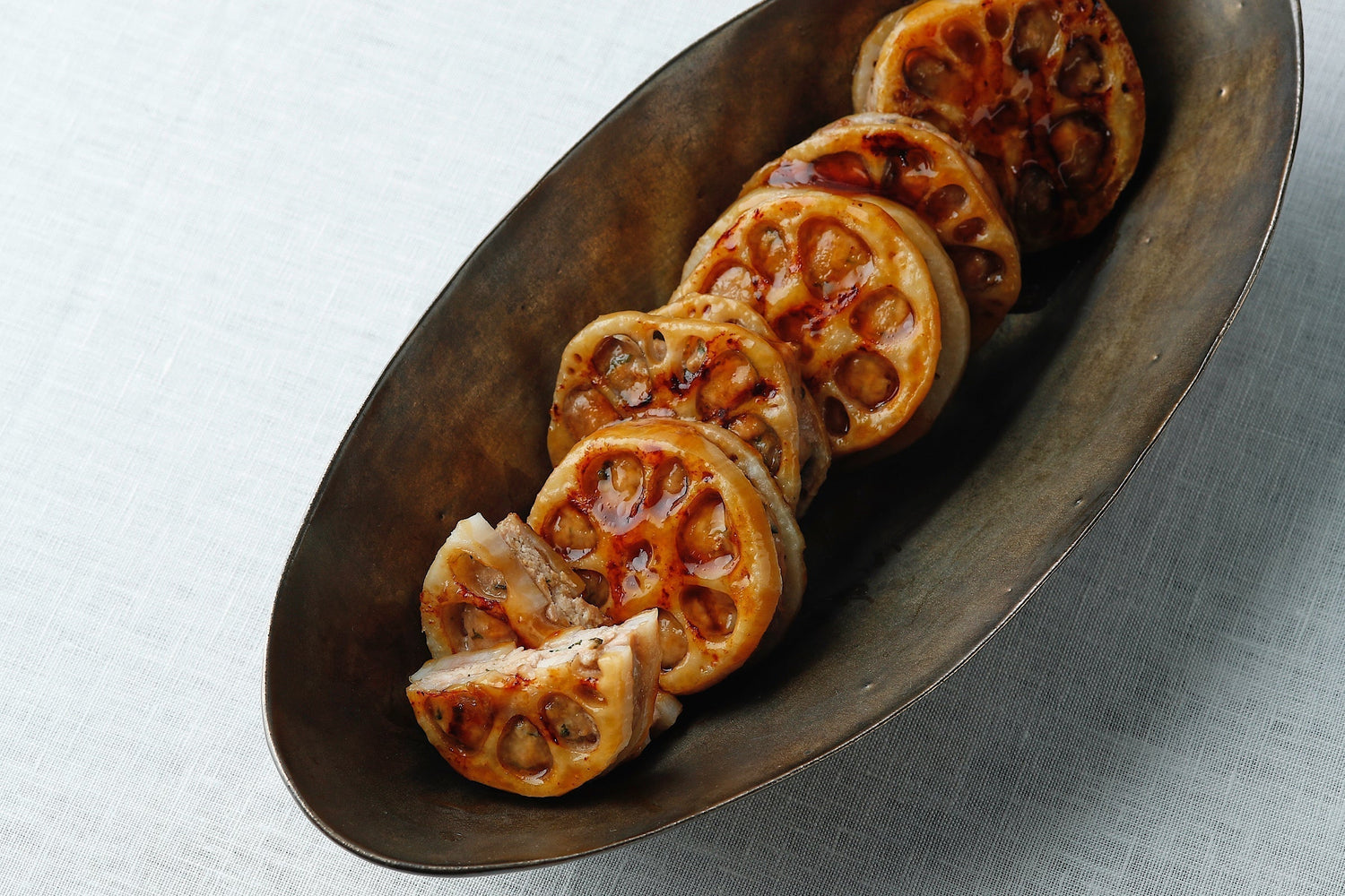 Pan-Fried Stuffed Lotus Root (Lotus Root Sandwich)